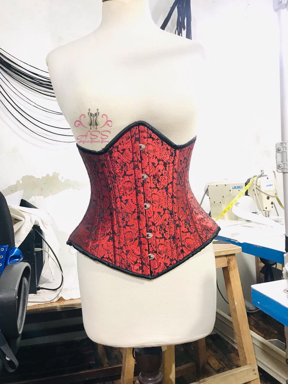 WhatsApp Image 2022-10-25 at 11.14.06 AM RED BROCADE CURVY UNDERBUST CORSETS